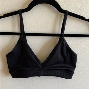 TomboyX Bikini Top Bralette Black Triangle Removable Pads Missing